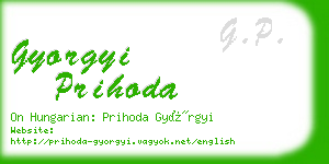 gyorgyi prihoda business card